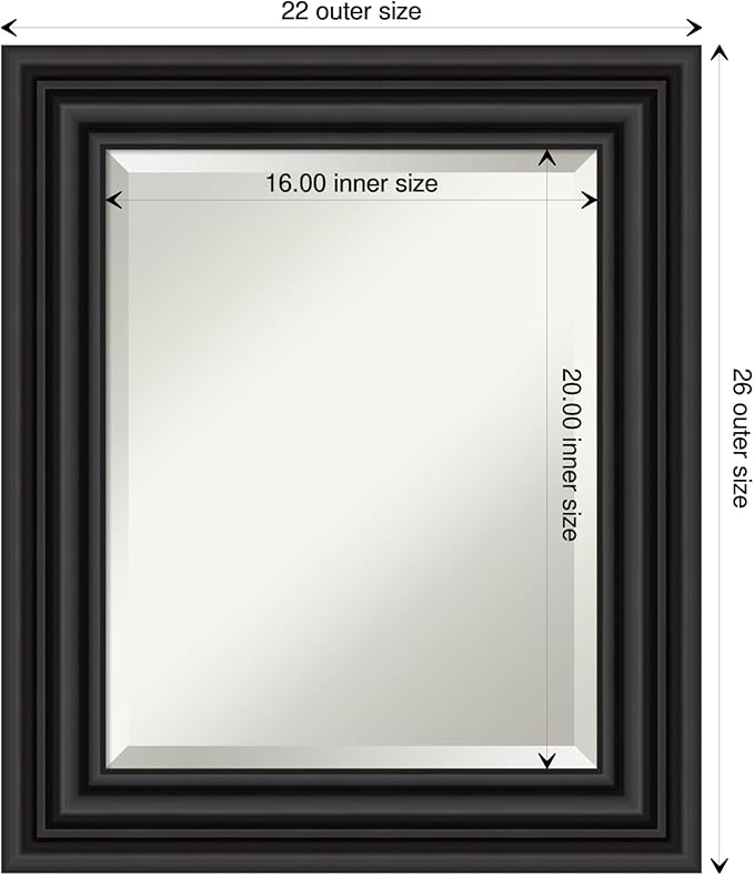 Amanti Art Black Bathroom Mirror - Image 4
