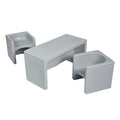 ECR4Kids Tri-Me Table and Cube Chair Set, Light Grey by ECR4Kids