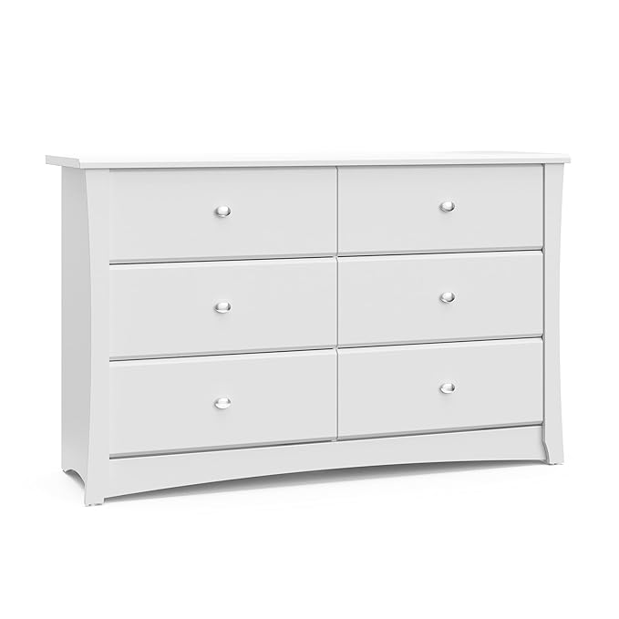 Storkcraft Crescent 6 Drawer Double Dresser – GREENGUARD Gold Certified by Storkcraft