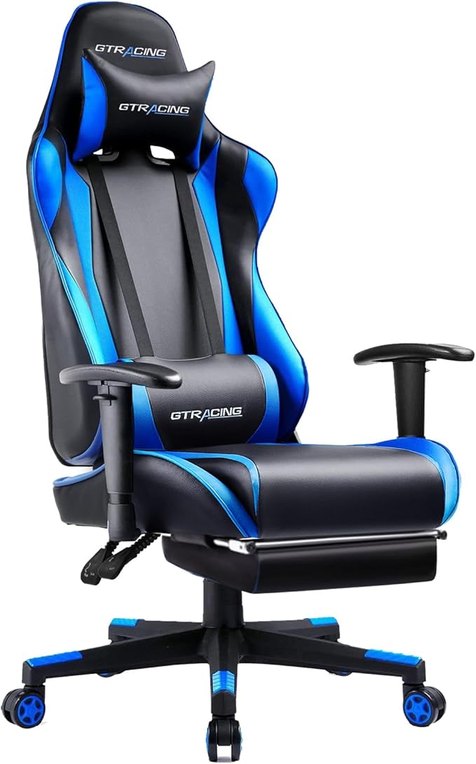GTRACING Gaming Chair with Footrest, Ergonomic Computer Game Desk Chair by GtracingDirect