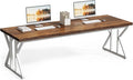 LITTLE TREE 78.7 Inch Large Executive Desk, Modern Computer Office Desk by LITTLETREE