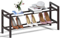Haddockway Bamboo Shoe Rack for Closet, Free Standing Shoe Organizer by Haddockway