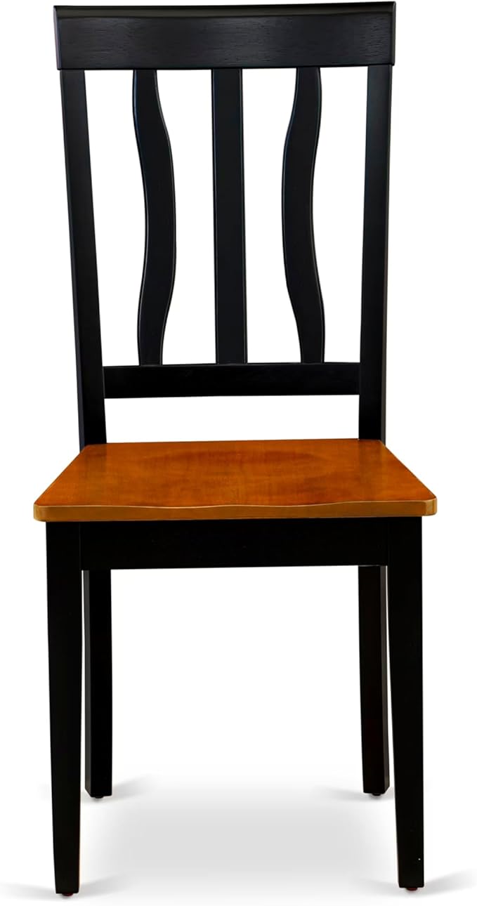 East West Furniture HLAN5-BCH-W 5 Piece Dining Table Set - Image 6