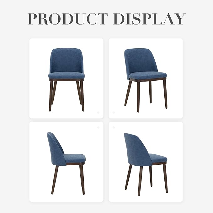 COLAMY Upholstered Dining Chairs Set of 4, Modern Kitchen Chairs - Image 7