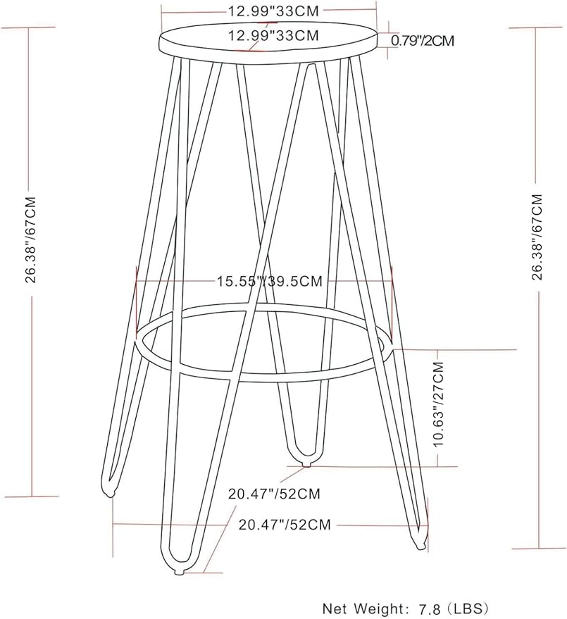 SIMPLIHOME Simeon Industrial Metal 26 inch Metal Counter Height Stool - Image 3