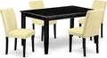 East West Furniture DUAB5-BLK-73 5 Piece Dining Room Table Set Includes a by EastWestFurniture
