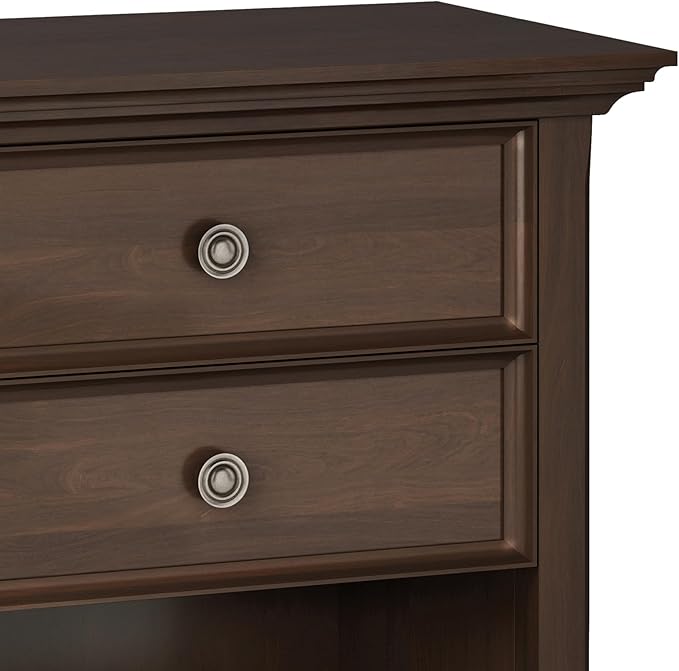 SIMPLIHOME Amherst Solid Wood 24 Inch Wide Traditional Bedside Nightstand Table - Image 10