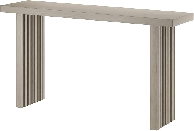 Henn&Hart 55'' Wooden Rectangular Fluted Console Table Entryway Table, Sofa - Image 4