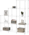 5-Tier Acrylic Bookshelf, 9 Cube Bookcase, Living Room, Easy Assembly, 11.8" D by CRTERICX
