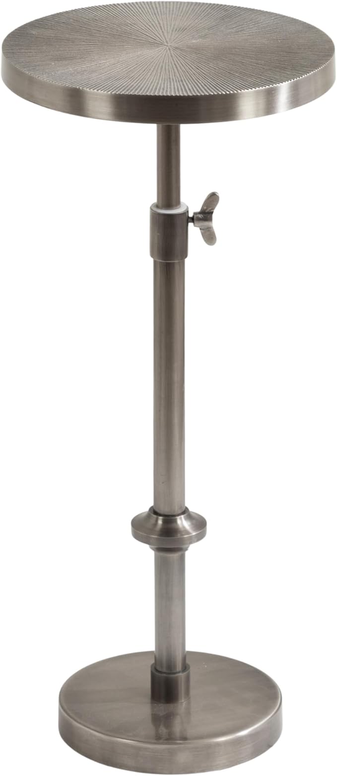 Kate and Laurel Engles Traditional Adjustable-Height Pedestal Drink Table; 10 x by KateandLaurel