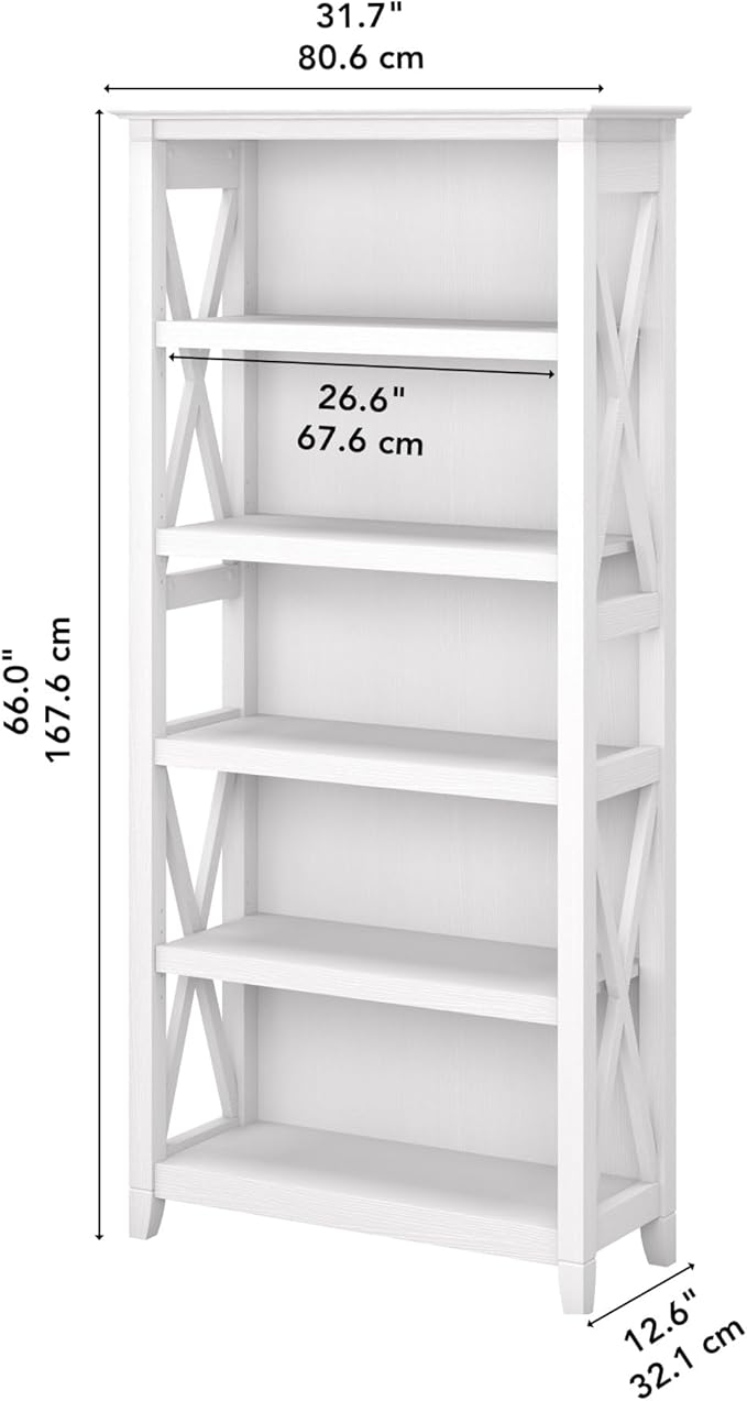 Bush Furniture Tall 5 Shelf Bookcase - Image 3