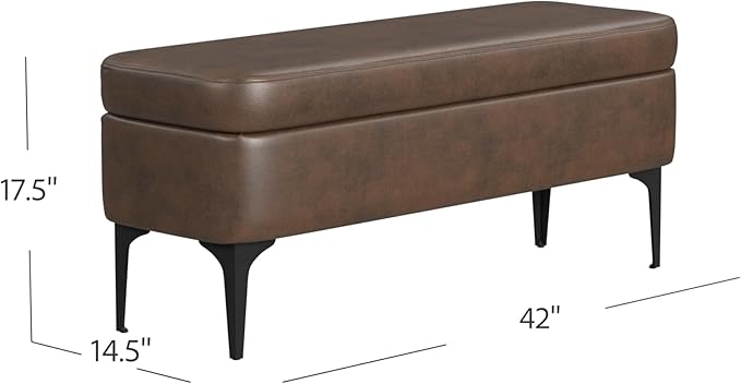HomePop Upholstered Storage Bench - Image 3