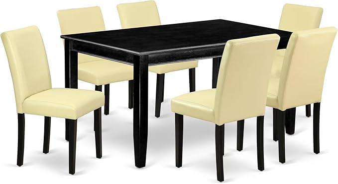 East West Furniture DUAB7-BLK-73 7 Piece Kitchen Table & Chairs Set Consist of by EastWestFurniture