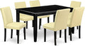 East West Furniture DUAB7-BLK-73 7 Piece Kitchen Table & Chairs Set Consist of by EastWestFurniture