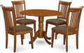 East West Furniture DLPO5-SBR-C 5 Piece Dinette Set by EastWestFurniture