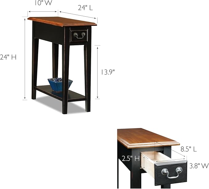 Haven Ridge Narrow Solid Wood Side Table - Image 2