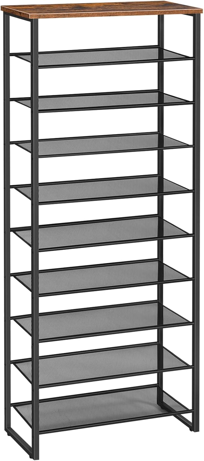 HOOBRO 10-Tier Shoe Rack, 23.6" L Shoe Storage Organizer, Large Capacity Shoe by HOOBRO