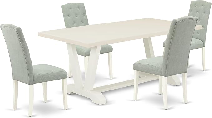East West Furniture V027CE215-5 5 Piece Dining Room Furniture Set Includes a by EastWestFurniture