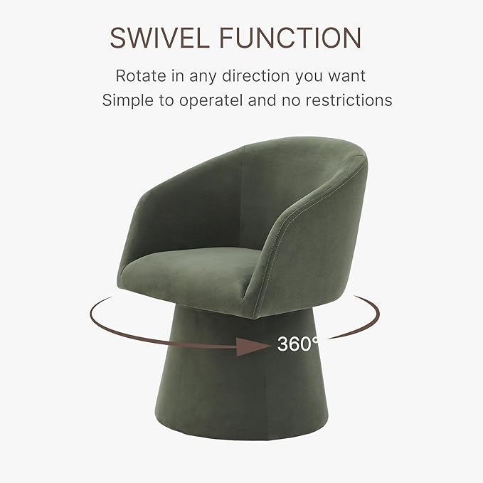 Swivel Dining Chairs Modern Accent Armchair Side Deskchair - Image 6
