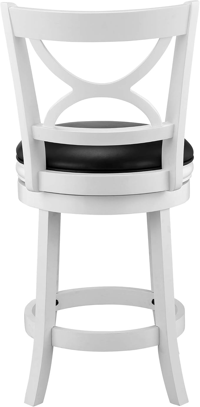Ball & Cast Swivel Counter Height Barstool 24 Inch Seat Height White Set of 1 - Image 5