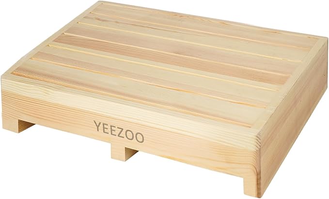 Wooden one Step Stool- Solid Pine Wood Step Riser by yeezoo