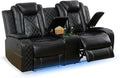 Nicbex PU Leather Power Wall Hugger Chair Double Reclining Sectional Sofa by NicBex