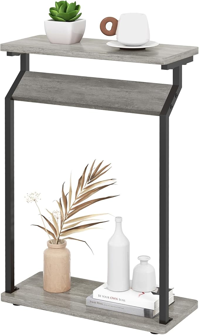 Narrow Side Table for Small Spaces, Slim Couch Tray Table, Skinny Thin End - Image 7