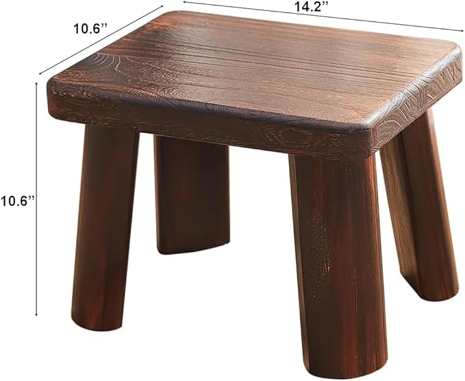 Wooden Stool, Rectangular Bedside Step Stool, Step Ladder - Image 2