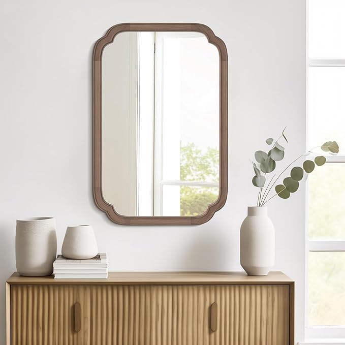 WallBeyond 20" x 30" Rounded Corner Arch Wall Mirror - Image 3