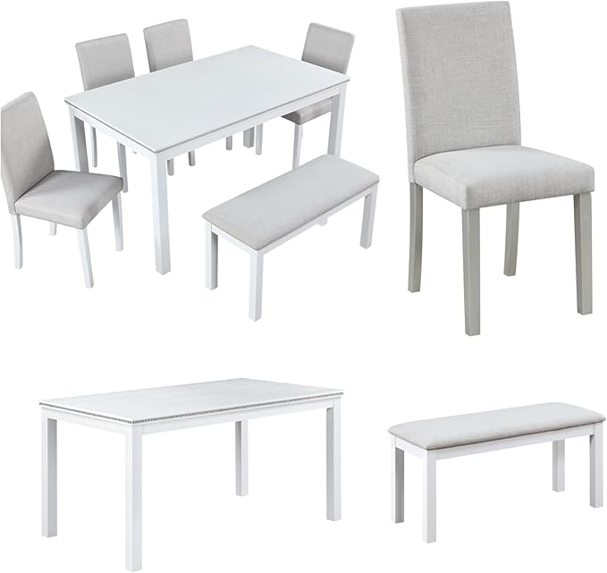 Dining Table Set, 6 Piece Counter Height Dinner Set - Image 5
