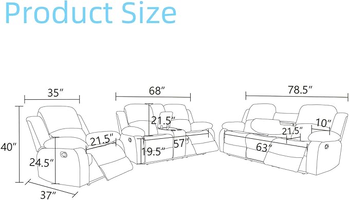 Recliner Chair, Recliner Home Theater Seating, Electric Reclining Chair - Image 2