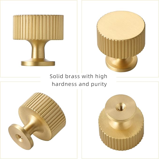 Brushed Gold Kitchen Cabinet Knob - Image 2