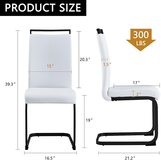 Modern Dining Chairs Set of 4, High Back Kitchen Chairs, Side Room Chair - Image 2