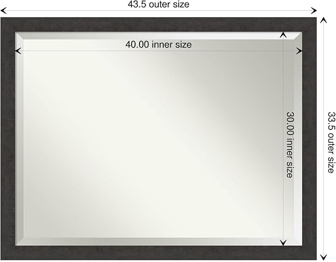 Amanti Art Brown Bathroom Mirror - Image 4