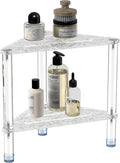 Acrylic Corner Shower Stool for Shaving Legs 11.42" D X 11.42" W X 14.37" H by GOIOOIA