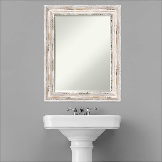 Amanti Art White Bathroom Mirror - Image 6
