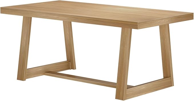 Plank+Beam72 Inch Farmhouse Dining Table, Solid Wood Rustic Kitchen Table - Image 3
