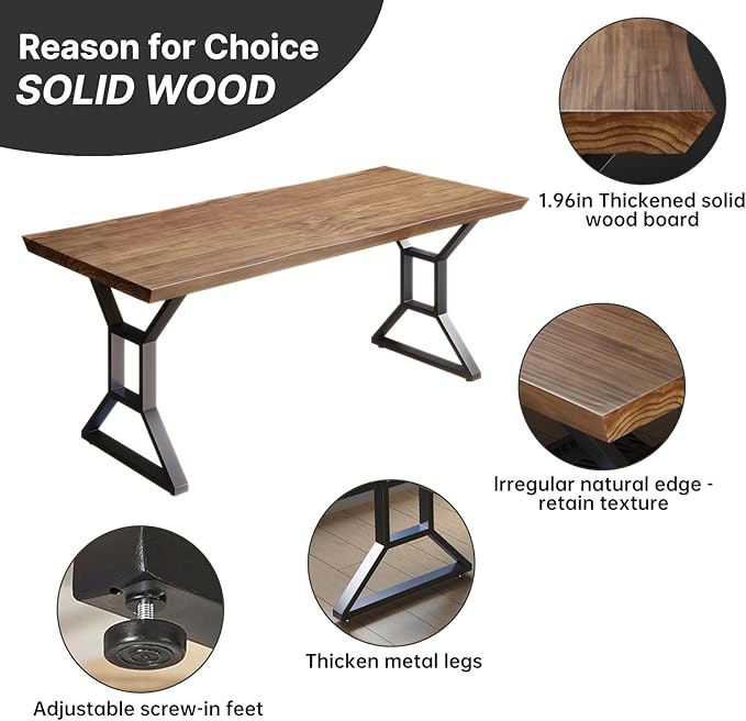 Solid Wood Computer Desk 55-inch Large Office Desk Home Simple Modern Long - Image 5