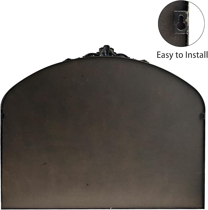WAMIRRO Arched Mirror, Antique Brass Mirrors - Image 4