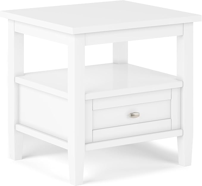 SIMPLIHOME Warm Shaker SOLID WOOD 20 inch Wide Rectangle Transitional End Table by SimpliHome