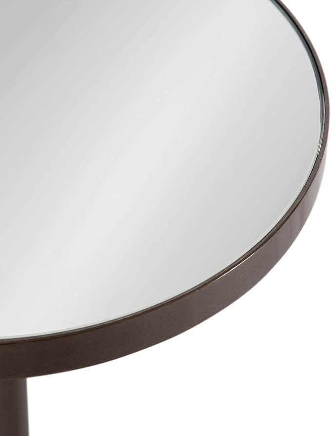 Kate and Laurel Tira Elegant Round Mirrored Side Table, Modern Circle End Table - Image 7