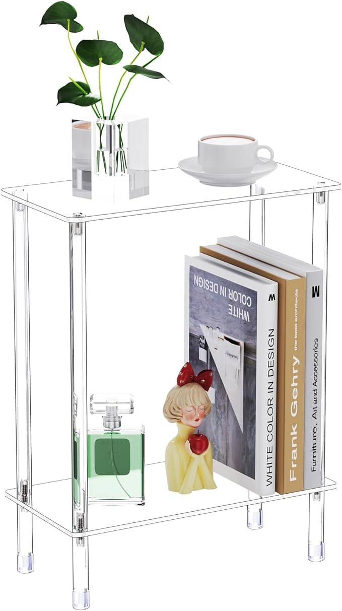 Clear Acrylic Narrow Side Table by Bkemiy