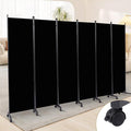 Room Divider 6 Panel Room Dividers/Wheels, Fabric Room Divider Panel by HOMSCREENER