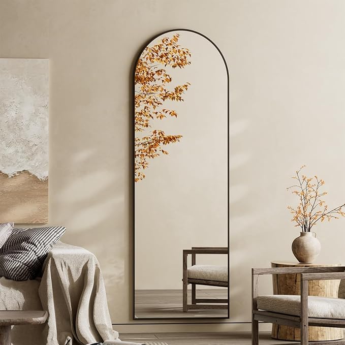 Koonmi 21x56 inch Arched Full Length Mirror, Standing Hanging or Leaning - Image 7