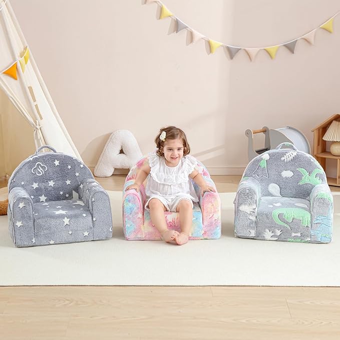 Toddler Chair Comfy, Toddler Couch Fold Out, 2-in-1 Kids Sofa, Flip Out Kids - Image 6