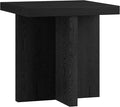 Henn&Hart 22" Wide Square Side Table in Natural Black, by HennHart