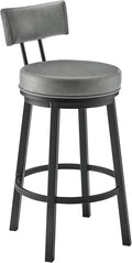 Armen Living Dalza Swivel Counter or Bar Stool in Black Finish by ArmenLiving