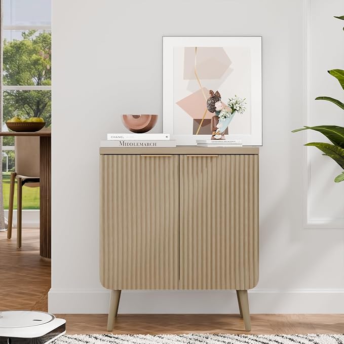 23.6" Sideboard Cabinet with 2 Doors, Modern Buffet Cabinet with Adjustable - Image 6