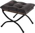 HollyHOME 15" Folding Footrest Stool, Upholstered Small Foldable Ottoman by HollyHOME