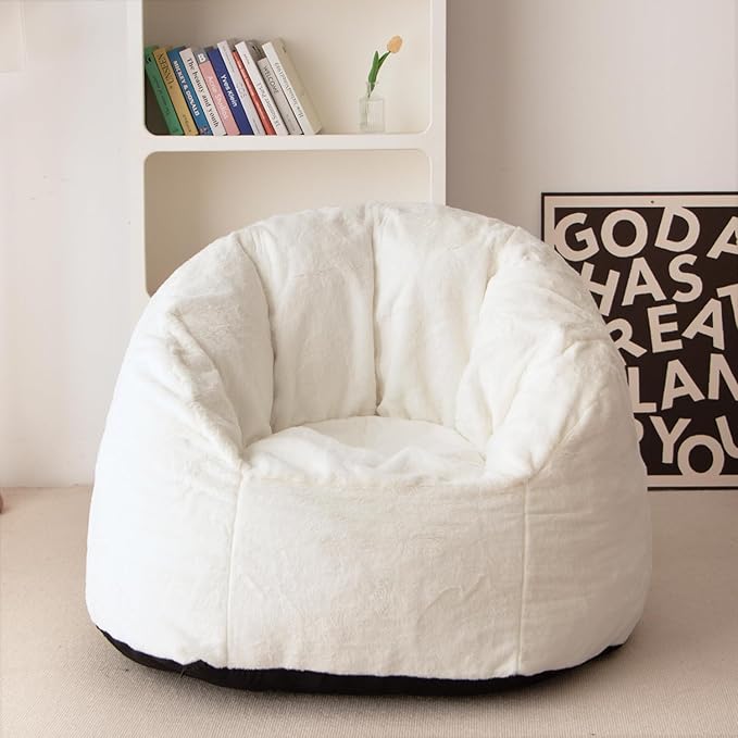 N&V Large Shell Bean Bag Chair, Adult Size Bean Bag Sack, Foam Filling - Image 6